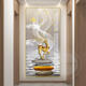 Sanqihu Fulu entre dans la porte et les peintures décoratives de l'entrée de l'entrée Corridor moderne peintures peintures murales salon atmosphérique Ly-6085-Stone 50 * 35 mm Cadre en alliage en aluminium + texture + texture