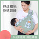 
LNGA LANDGRE Newborn baby strap baby horizontal front hug style simple and lightweight one-person baby holding artifact to free your hands Matcha green-cloth style