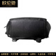 OULUNCHI (OULUNCHI) Mochila para hombres de cuero genuino para viajes de negocios para hombres, mochila escolar de alta gama de cuero de gran capacidad de cuero, negro 32*15*42cm