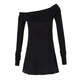 NOT YOUR ROSE notyourrose one-shoulder dress black, new for autumn, black M