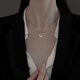 Laomiao 925 Sterling Silber Halskette für Frauen 2025 Neues Nischendesign Leicht Luxus Einfacher Anhänger Colarbone Halskette für Frauen Sterling Silber Simple Halskette