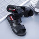 
Remtin Vietnamese rubber Korean version of non-slip casual men's sandals comfortable and durable dad's shoes men's sandals summer new 698 black 43 (suitable for 42)