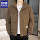 
ROMON Jacket Men's Standing Collar Spring 2025 New Casual Fashion Jacket Fashionable Fashion Business Spring and Autumn Versatile Clothes (9928) Black L (80-105Jin[Jin equals 0.5 kg])