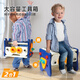 Sang Shu repair tool box children's toys boy assembly twist electric drill screwdriver set baby hands-on disassembly and assemble electric drill version [58-piece set] tool box set + safety 1