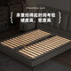Yusen Yi Aisu Modern Simple Leather Single Double 1.51.8m Italian Minimalist Cream Style Master Bed Solid Wood Bed High-Legged Single Bed Color Number Rainbow 162-35/9734 1800mm*2000mm Frame Structure