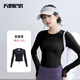 Fluniyou Yoga Wear Women's New Professional Pilates Training Fitness Wear Sports Running Large Size Long Sleeve Top Women Changrong Zi Fixed Chest Pad 2XL (Recommended 130-140Jin Jin equals 0.5kg)