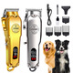 Pet clipper, professional shaver, high-power electric hair clipper for dog hair clippers, dog hair clipper for large dogs, pet shop special, silver, high-power, no hair jam