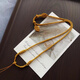 DR-FLVVS Fat Donglai's same eight-treasure compass lanyard purely hand-woven gold pendant rope necklace rope gold Buddha head with rope gold rope (rope thickness 2.5mm)