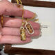 Li Biao inherited gold-coated silver new Chinese style Pixiu Vajra Pendant Wei Xue's same style moissanite diamond and magic pestle stacked clavicle chain Pixiu Vajra Pendant gold approx. 0.4 free zodiac sign