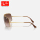 雷朋（RayBan）太阳镜男女款出行防晒户外运动骑行墨镜0RB3897礼物 尺寸136 001/13金色镜框渐变棕色镜片