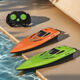 High Speed Remote Control Speed Boat Extra Large Children's Boat Charging Waterproof Radio Electric Boy Water Toy Model Battery Version-Orange Speed Boat