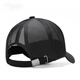 LSIAKT hat men's summer non-fading mesh breathable and fast drying sun protection baseball cap thin hard top baseball cap men's black (back net style) one size L (55-60cm)