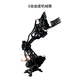 Lingle 6/7 degrees of freedom robotic arm with claws, all-metal robot model, programming, mobile APP control custom model, package 2 robotic arm with analog steering gear, 6 degrees of freedom, assembly, black
