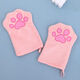 Pet towel glove type dog special quick-drying absorbent cleaning towel cat bath towel pet supplies pink 22*15cm (single pack)