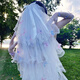 Dingjing Colorful Butterfly Veil Registration Concert Proposal Veil Bridal Wedding Hair Accessories Super Fairy Photo Props Colorful Butterfly Double Layer Veil 50cm Hairpin Style
