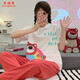KNFN pajamas for women in 2024 new summer pure cotton short-sleeved trousers thin Korean style loose-fitting home clothing suit 6627 black plaid pants M size 80-100Jin [Jin equals 0.5 kg]