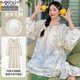 Modal nightgown with chest pad thin extended pajamas new style dress Chinese style long-sleeved Chinese style exterior home clothing [upgrade] chest pad # extended skirt AM13064 M [recommended 80-100Jin [Jin equals 0.5 kg]]
