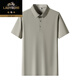 
Classic car ice silk short-sleeved T-shirt for men 2025 summer new business casual lapel comfortable thin breathable polo shirt for men 12358 sea green L