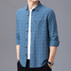 Playboy (Playboy) Chemise à manches longues en coton pur pour hommes 2025 Spring and Automne Pocket Pocket de l'âge moyen de l'âge moyen à carreaux de grande taille en liberté 6626 Bleu [printemps et automne] Le modèle mince M 165 suggère 100-115jin [Jin équivaut à 0,5 kg]