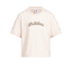 Adidas (adidas) Kinderkleidung Girls T-Shirt 25 Sommer 101 Spot Hundegelenksmarke Style verschönerte Bogen Kinder Reine Baumwolle Kurzarm KG6626 KG6626 Miracle Quartz 150 (Tag 152)