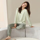 Purcotton Cotton Times Femme's Couple One Men et One Women's Pyjamas 2025 Spring New Pure Cotton Round Neck Home Clothing Set 16787 MENS'S Style L