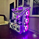 Shuomeiyou open chassis 240/360 water-cooled air-cooled ATX/matx rack graphics card vertically mounted computer host small chassis X6 white chassis (supports small and medium-sized motherboards)