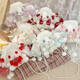 Xingxi crossbody bag Lolita rabbit plush shoulder bag girl cute children's bag soft girl cartoon doll backpack gift pink rabbit