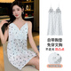 Langsha Bing Seiden sexy Schlinge Nachtkleid Pure Desire Frauen Sommer Dünner Stil Spitzen -Pyjamas mit Brustpolster 11965 mit Brustpolster m