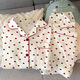 Antártico Gentle Girl Girl's Heart Cardigan Pajamas se puede usar afuera en la primavera Nuevo ropa de tela arrugada de ropa de manga larga KK3523# M 170 [sugerido 80-100Jin [Jin iguala 0.5 kg]]]