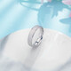 Laomiao platinum ring plain ring platinum couple ring pt950 proposal for men and women birthday Chinese Valentine's Day gift for girlfriend and wife 12 rings about 4.45g