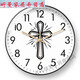 Clcey Creative Cross Wanduhr Wohnzimmer Schlafzimmer Wand hängende Stumm