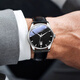 
Boman official website German certified brand watch men's mechanical watch fully automatic men's watch calendar luminous waterproof men's watch [SF] 3882 silver shell black surface - silver steel belt 39mm