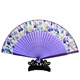 Wang Xingji Ancient Style Painted Silk Folding Fan for Women Hangzhou Gift Flower Series for Foreigners Flower Series C Style (21cm) Daily Fan