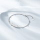 Chao Acer Platinum Pearl Bracelet for Women PT950 Double Layer Simple and Versatile Birthday Gift for Girlfriend Chain Length Approximately 16cm + Tail Chain