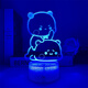 Ayub one and two bus around night lights one and two bus emoticons couples cute card atmosphere lights 3894 one and two bus single-person photo model (rechargeable model) 7 color Bluetooth speaker