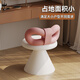 Yate rotation tabouret de maquillage de style crème de chambre à coucher de chambre pour filles chaise de table de chambre à coucher de chambre haut de gamme back-backRack arc archet mignon rose [back-coussin en velours d'agneau + coussin en cuir]