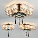 New Chinese style ceiling light living room main light Chinese style atmospheric simple modern whole house package study dining room bedroom light 1W 7009-Span 86CM