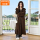 
Winter home brand fur 130CM extended imported mink coat for women whole mink hooded mink coat 2025 new style brown L 120Jin [Jin equals 0.5 kg] below