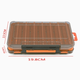 Double-sided lure box, double-layer thickened hard bait storage box, multi-compartment portable one box, accessories box, sea fishing storage Lure box-orange large, double-sided, 14 compartments, no Specifications