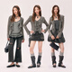 
CHUU fungus ruffled coat for women 2025 summer new lace long sleeves blouse temperament short top medium gray S -00