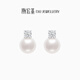 Chao Acer PT950 Platinum Pearl Diamond Earrings Girls Birthday Gift Pricing Platinum EEP43700001 One Pair