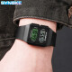 Shinuoke Student Electronic Watch Thin Design Retro Classic Black Watch wasserdichte leuchtende Sport -Männer Uhr 9896 Schwarz
