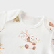 Tongtai (TONGTAI) baby bag, spring and autumn pure cotton newborn clothes, baby jumpsuit, triangle romper, off-white 90cm