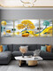 Wohnzimmer Dekoration Malerei Sofa Hintergrund Wand Neues chinesisches Stil Hängende Malerei Landschaftsmalerei moderne einfache Diamantkristallporzellan Malerei Triptychon SL-1105 Middle 70*50+ ungefähr 35*50 cm für 2 Meter geeignet für 2 Meter geeignet