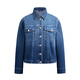 Navigare Italienisch kleines Segelboot Frauen breite Version Denim Jacke 2025 Herbst Neue Klassiker All-Match-Jacke Top Denim Blue M.