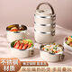 Ye Yu's thickened stainless steel lunch box, large-capacity, microwave-heatable, double-layered, multi-layered with lid for office workers to bring their meals. Main picture. Thickened and upgraded model, microwaveable.