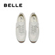 百丽（Belle）舒适软薄底阿甘鞋女2025秋新便捷松紧后帮休闲鞋B2735CM5 灰色 37 (235mm)