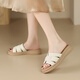 Zapatillas Zhr para mujeres en el verano Soft Sole Sporters abiertos para mujeres versátiles fuera de las chanclas para mujeres ay191 beige 37