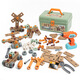 Montage Werkzeugkasten Elektrische Schrauben können abgetrennt und zusammengebautes Playhouse -Kinderspielzeug 9905 DIY -Werkzeugset 80pcs