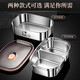 LOCK&LOCK乐扣乐扣316L不锈钢饭盒食品级保鲜盒上班族自带分格便当盒密封餐 316抗菌不锈钢[双格-带盖]12001